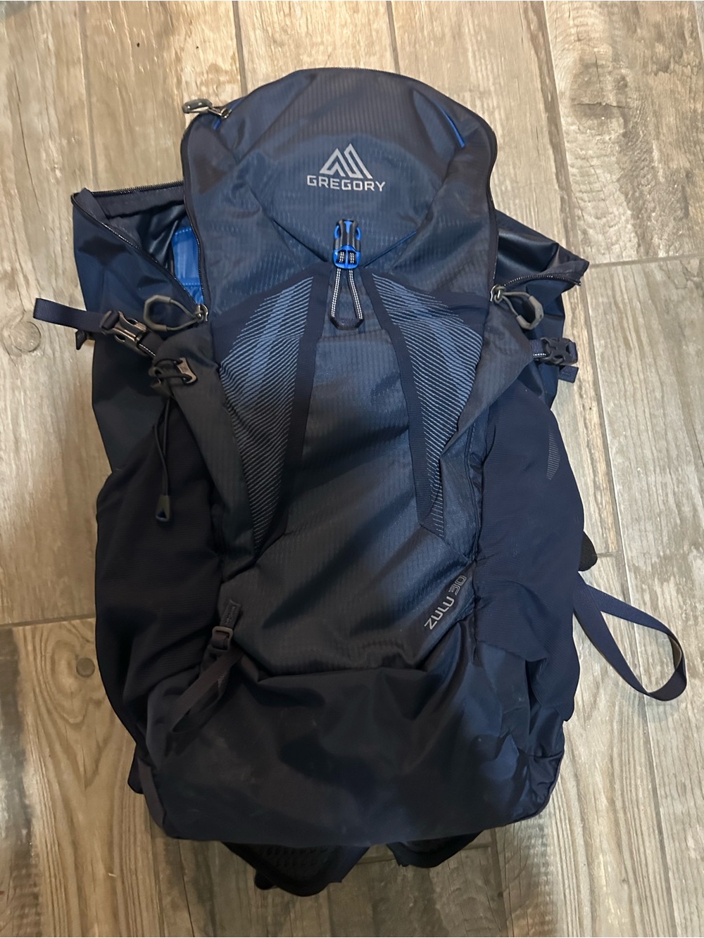 Gregory navy and blue men’s hiking backpack
